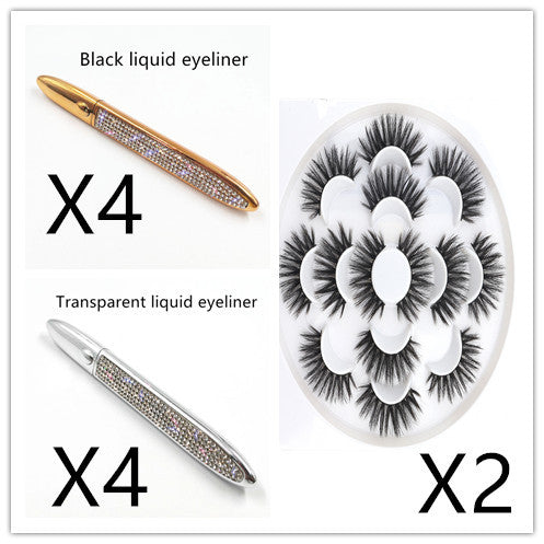 False Eyelashes Self-adhesive Eyeliner Multicolor False Eyelashes Self-adhesive Eyeliner Multicolor